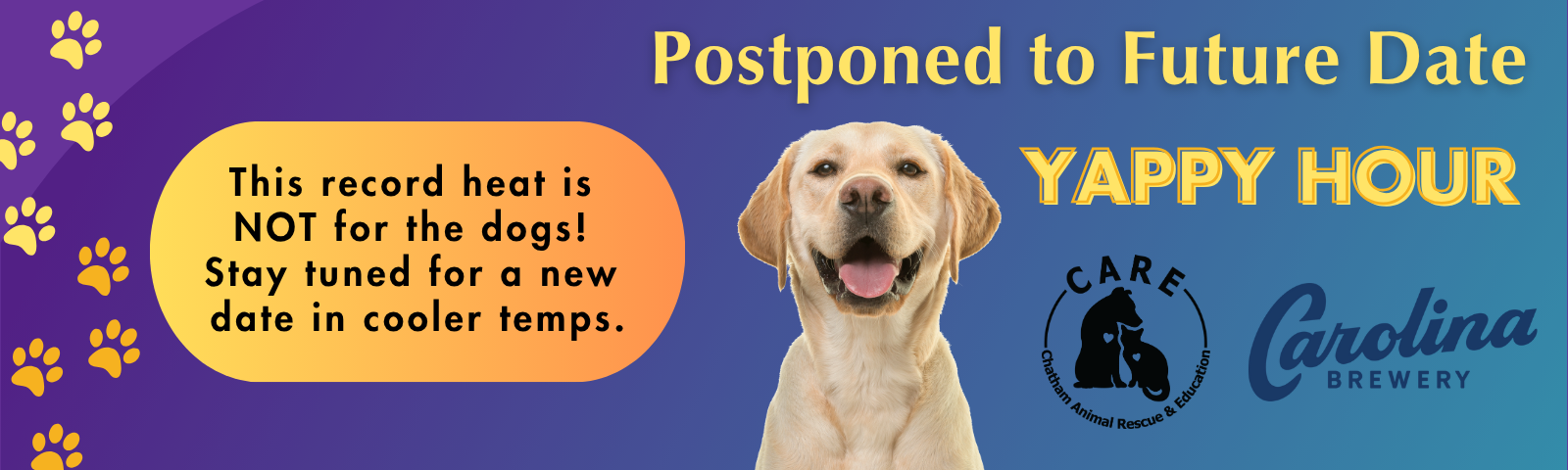Yappy postponed – date tbd